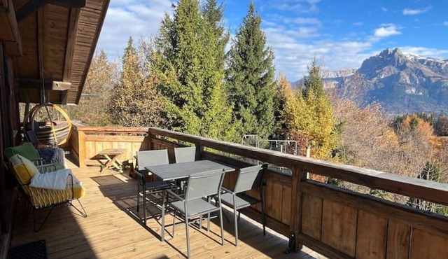 Mountain chalet with exception view of the Mont Blanc for rent