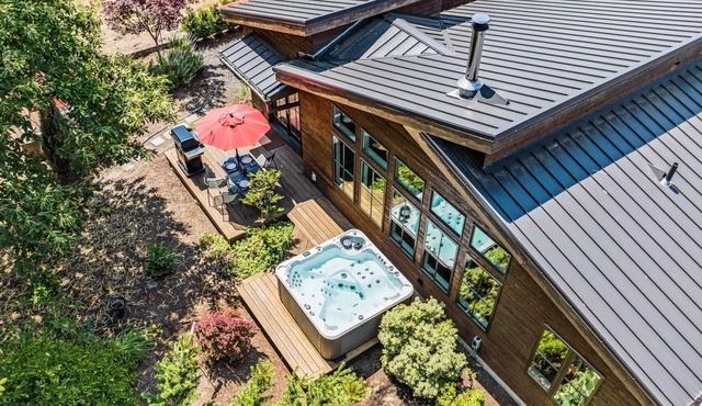 Mountain-View Retreat with Hot Tub & Waterfalls