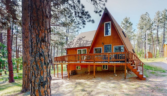 Mtn-view home + cabin with wrap-around deck, grill, streaming, washer/dryer, AC