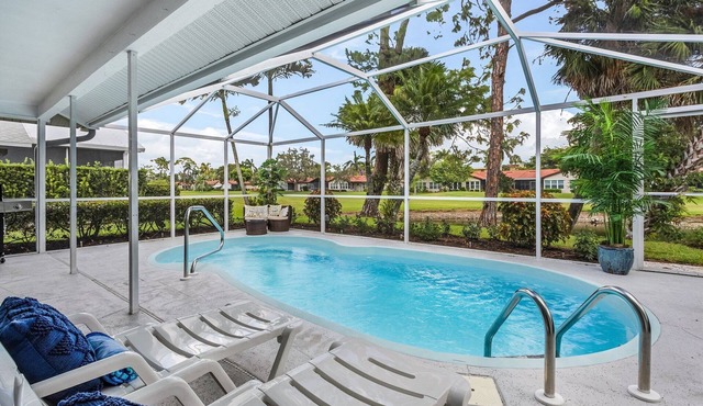 Naples Golf Front Luxe Home, Htd Pool, Golf Available at Quail Run