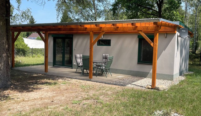 New bungalow in the birch grove only 350m to the Motzener See, small but nice