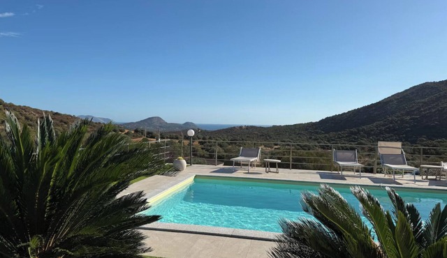 New house, private pool, sea view (2 bedrooms, 1 extra bed)