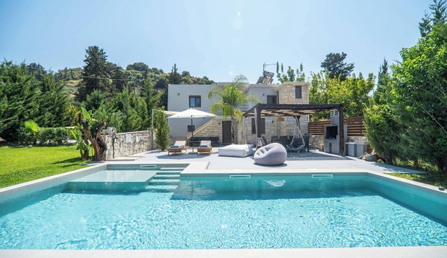 NEW! Renaissance Modern stone home at Chania Vryses - Independent-Private pool