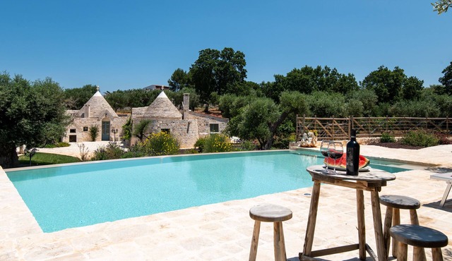 New renovation Luxury Trulli ERICLA Resort with infinity pool and olive trees