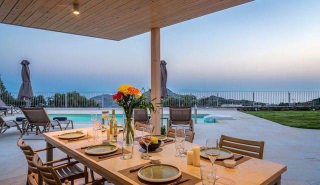 New Villa with spectacular 180° Sea View,Private Pool & BBQ,5 min from the Beach