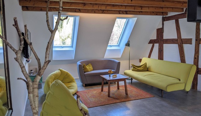 NEW - Weiherblick - Maisonette FeWo in the romantic Happenmühle