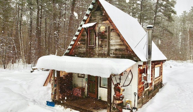 Newly hand crafted wooden cabin.