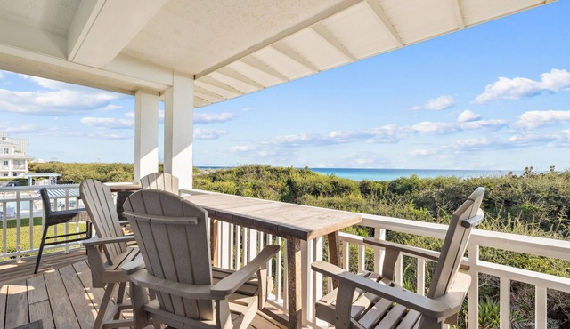 Newly Listed, Exclusive Pool Access Watercolor Condo with Gulf Views and Bikes