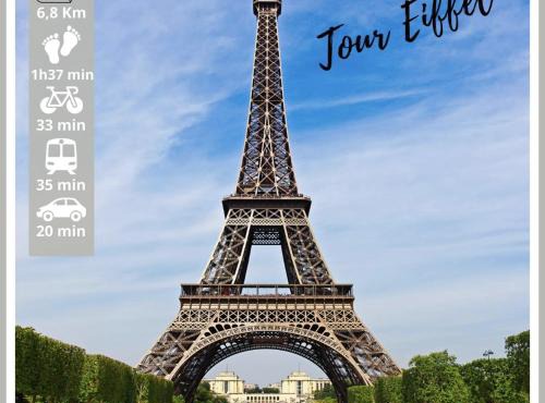 Nice Apartment with amazing view of Paris + Parking