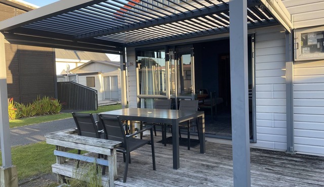 Nice bach with sunny deck