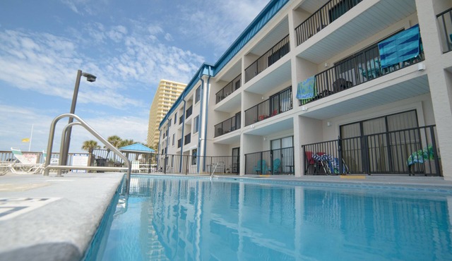Nicely Updated Beachfront 2BR (Sleeps 8) With ocean view and convenient parking.
