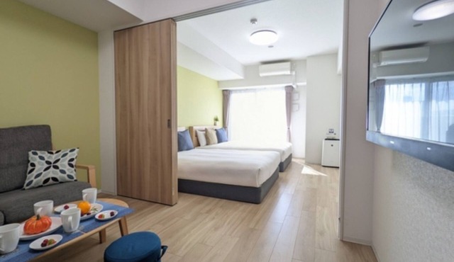 Nonsmoking Deluxe twin 2 double beds 20 OFF/Osaka Ōsaka