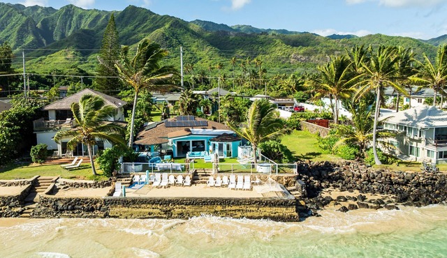 North Shore Beachfront Home with Private Beach