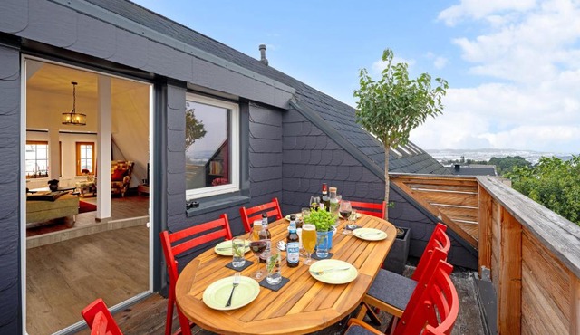 Nussknacker Suite - Ankommen & Wohlfühlen - viel Raum für 8 Gäste 3 Schlafzimmer Dachterrasse Freunde Familien Arbeiten 2 WC 120qm
