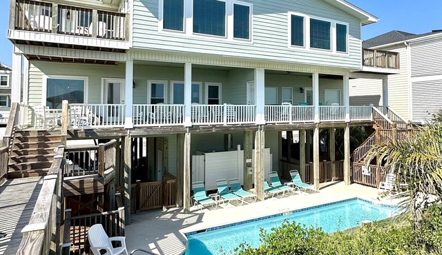 OCEAN FRONT home with POOL, Great LOCATION near pier, 5 bed & 5 bath