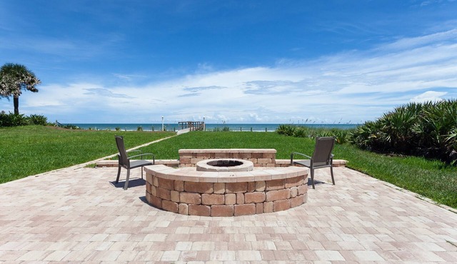 Ocean Front Home w Private Beach Access, Yard, Firepit + Views