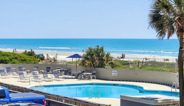 Ocean view condo, steps to the beach and super close to resort amenities!