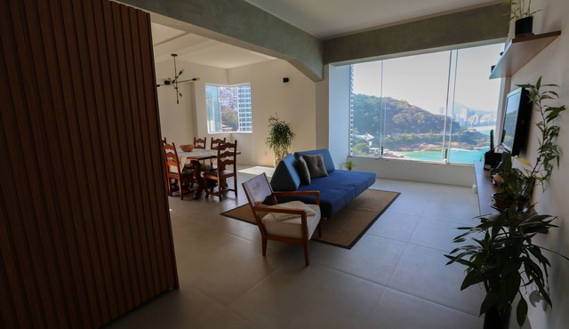 Ocean view from a beautiful apartment in the south zone of Rio de Janeiro.