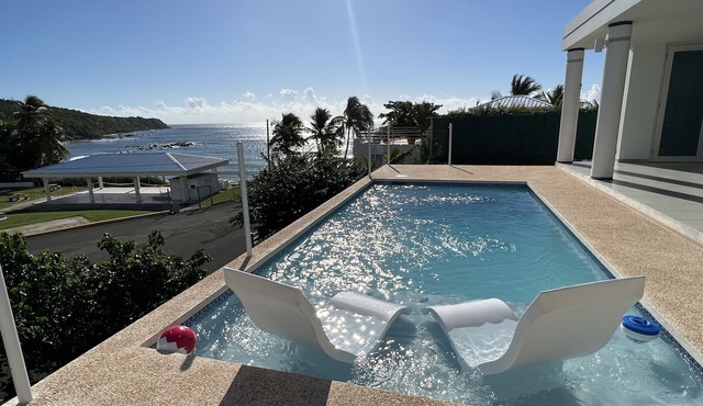 OCEAN VIEW VILLA WITH PRIVATE POOL, STEPS FROM SECLUDED BEACH, GATED COMMUNITY!