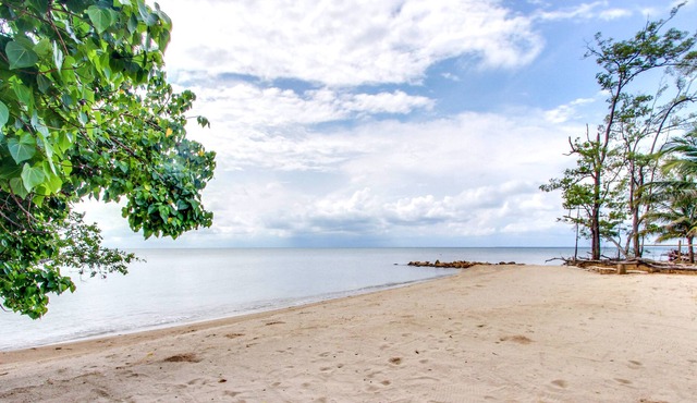 Oceanfront cabana with private beach, amazing sea view, hammock & partial AC