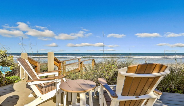 Oceanfront Escape w/Deck, Shared Pool & Serene Non-Driving Beach