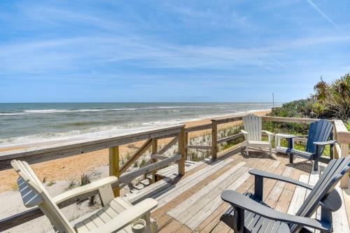 Oceanfront Flagler Beach Home w/Decks & Gas Grill