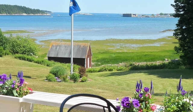 Oceanfront historic home near Popham & Islands at mouth of Kennebec River