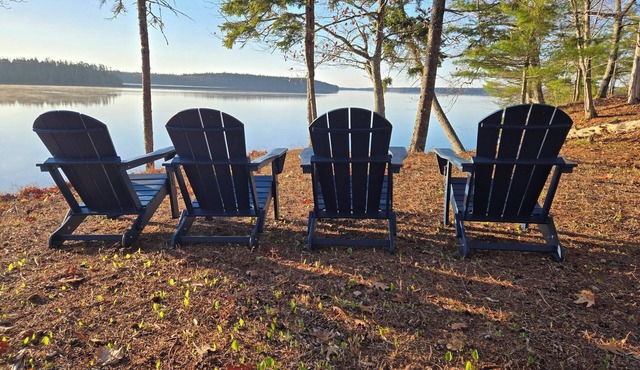 Oceanfront home with BREEO fire pit, 15 min from Acadia at Schoodic Point!