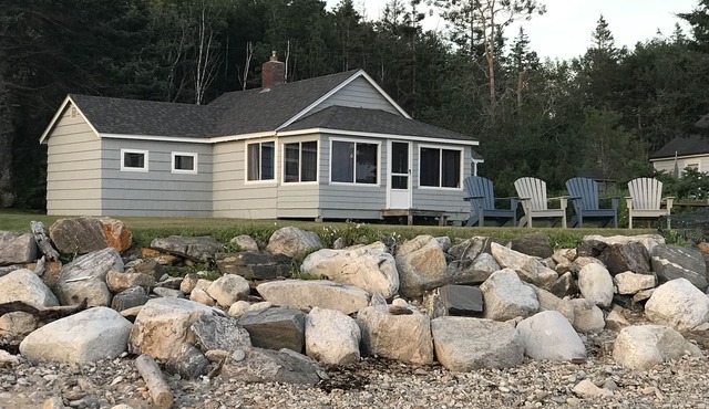 Oceanfront on John's Bay with Private Beach 50 feet from Cottage, New Harbor.