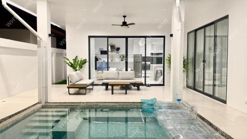 Oceanfront Serene,3BR with Private Pool Villa,New Modern White
