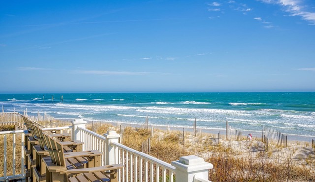 Oceanfront home with a pool, tennis, beach access, all new appliances