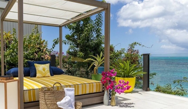 Oceanfront Villa | Kitchen & Dining | Quiet Getaway in Antigua