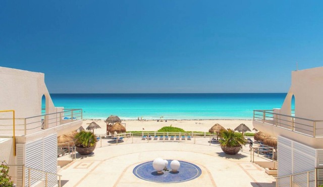 Oceanfront white sand beach condo