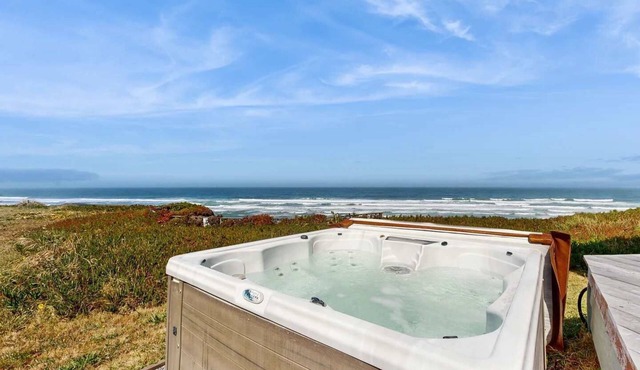 Oceanview Home with Hot Tub & Private Beach Access