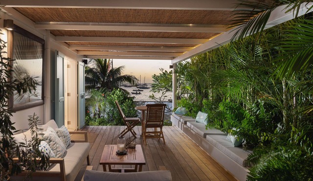 On the Beach, in Saint Barth. Villa Mellow Mood