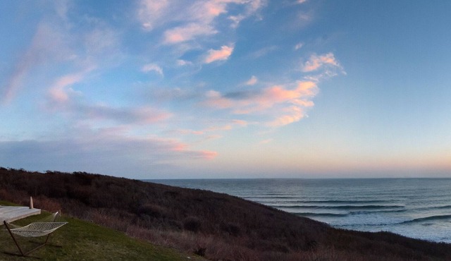 On the front, views of the surf