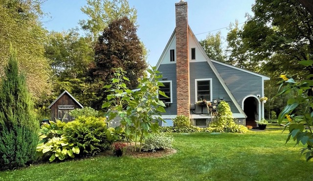 On the River A-Frame. Cozy 4 season river, lake and ski retreat.