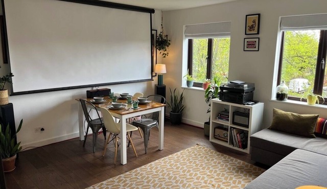 One bed flat with sofa bed, parking & home cinema