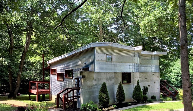 One of a kind cabin in the woods. Quiet and private but close to everything.