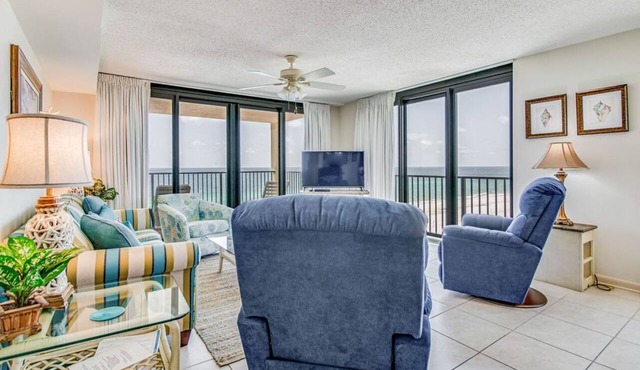 Orange Beach Gulf-Front 3BR Corner Unit Sleeps 8 Ice Maker Pools Boats