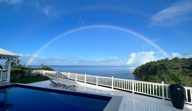 Our villa facing the Caribbean Sea