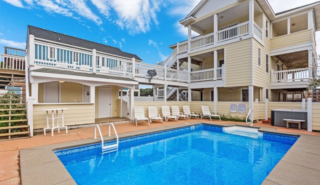 Overdraft: Steps to Beach, Pool, Hot Tub, 7BR OBX