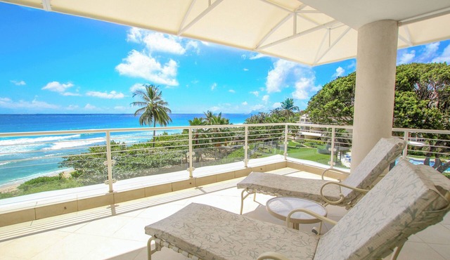 Palm Beach 401, Hastings Barbados, 2 Bdrm Condo. STUNNING Ocean & Garden Views!