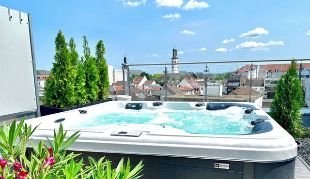 Panorama Penthouse Whirlpool Apartment, 6 persons, barrier-free, SmartTv, WLAN