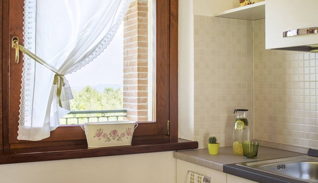 Panoramic apartment in villa with garden