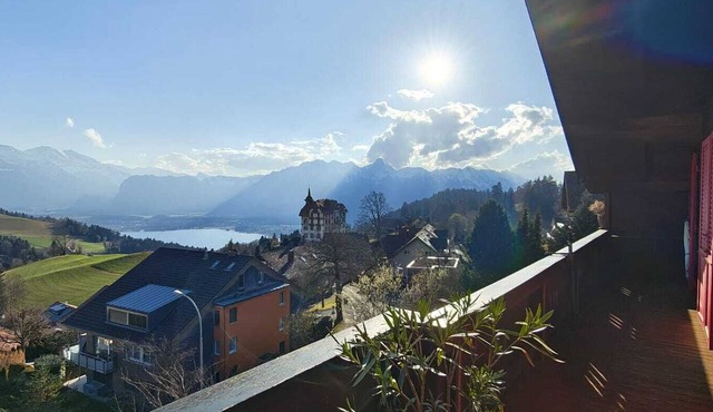 Panoramic Apartment with Balcony & Alpine Views