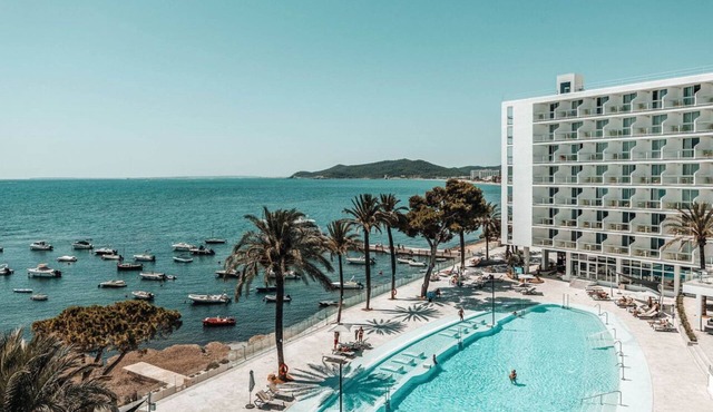 Panoramic beach views in all inclusive Joy suite at the Ibiza Twiins