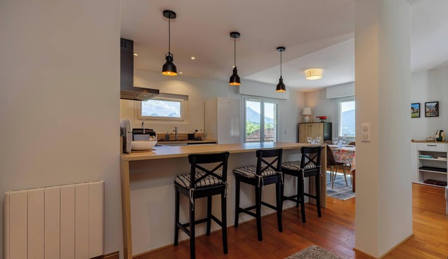 🌊 Panoramic views – 2-Bedroom Apartment with Lake and mountains views in Menthon-Saint-Bernard Welcome to the historic hamlet of Les Moulins, to a spacious and bright 2-bedroom apartment, located on the 1st floor of a small and intimate residence