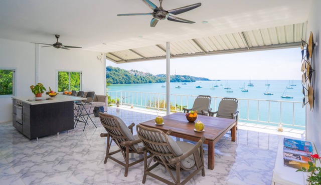 Panoramic View over the Beach in Tropical Paradise