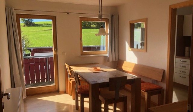 Panoramic view with 2 balconies and Swedish stove